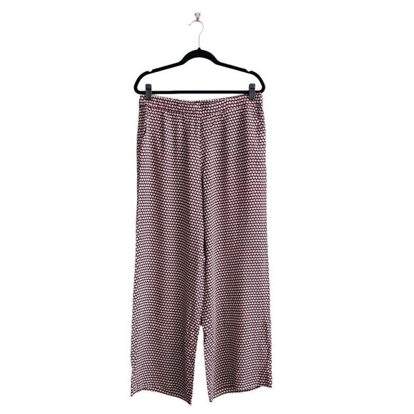 Olsen Womens Anna Wide Leg Loose Fit Pants Vintage Spirit Abstract Rust Size 12 - Picture 2 of 11